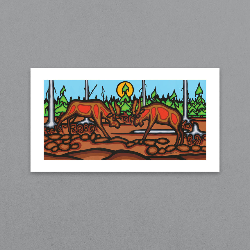 Untitled - Two Moose Fight