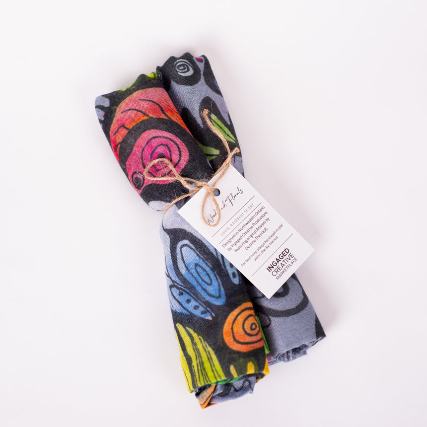 Bamboo Scarf | Floral Wash