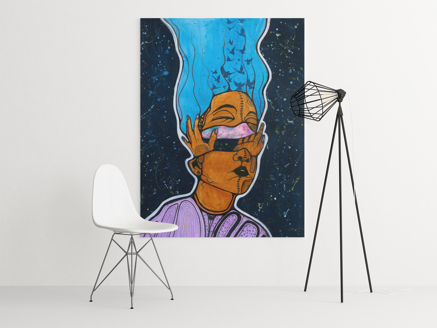 Birds & Stars Art Print