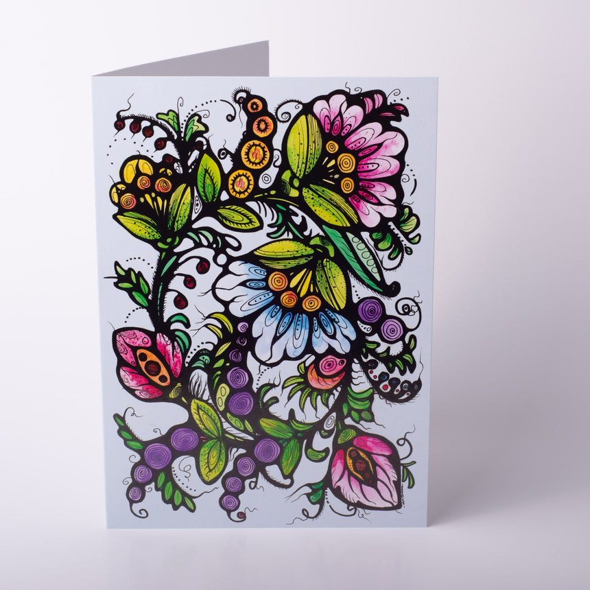 Floral Art Card & Limited Edition Pin
