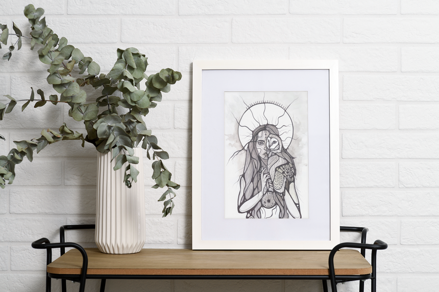 Owl Woman Art Print
