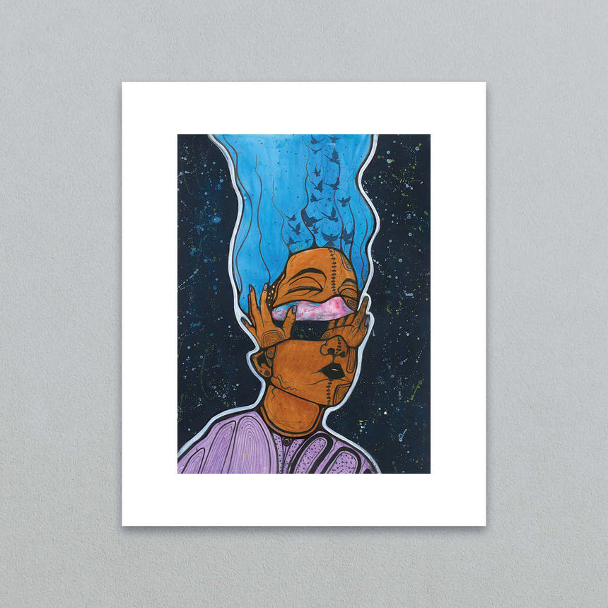 Birds & Stars Art Print