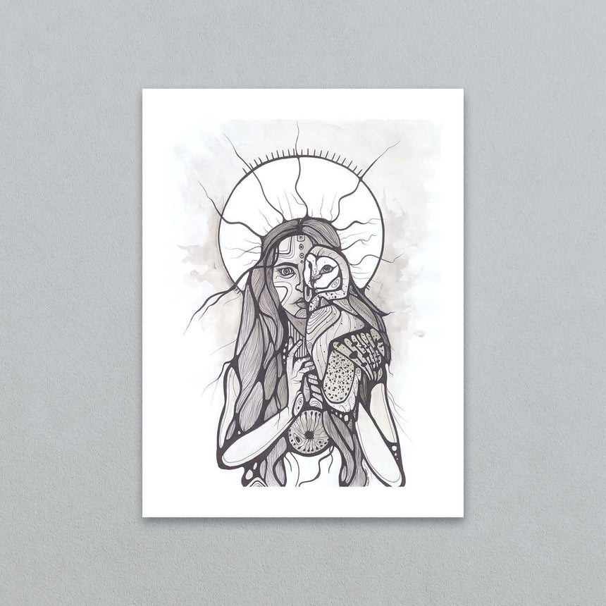 Owl Woman Art Print
