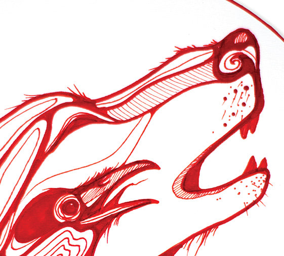 Wolf and Raven Call Art Print